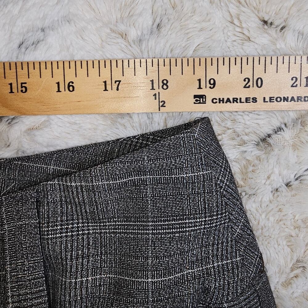 Ashley Stewart Grey Plaid Wide Leg Trouser Pants Wide Waistband Size 18W - Picture 6 of 10